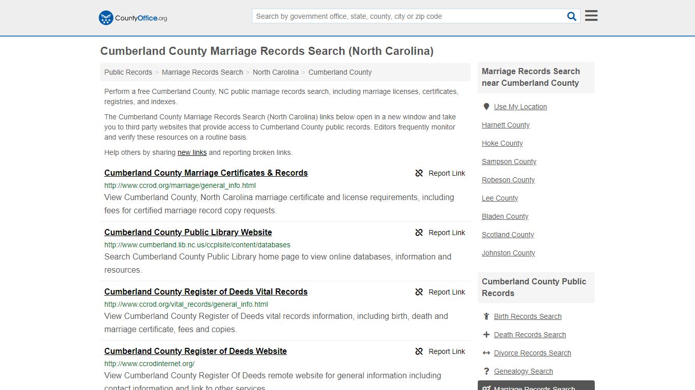 Marriage Records Search - Cumberland County, NC (Marriage ...