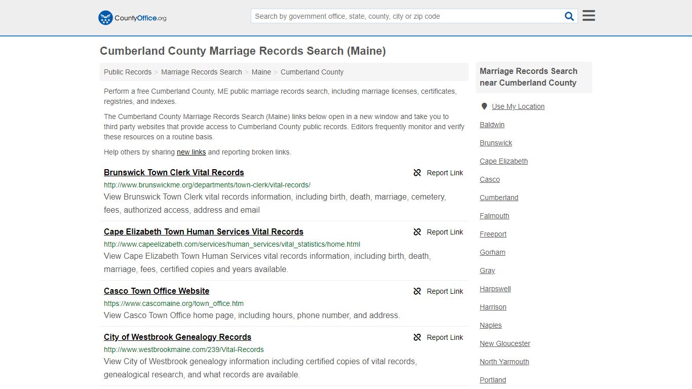 Marriage Records Search - Cumberland County, ME (Marriage ...