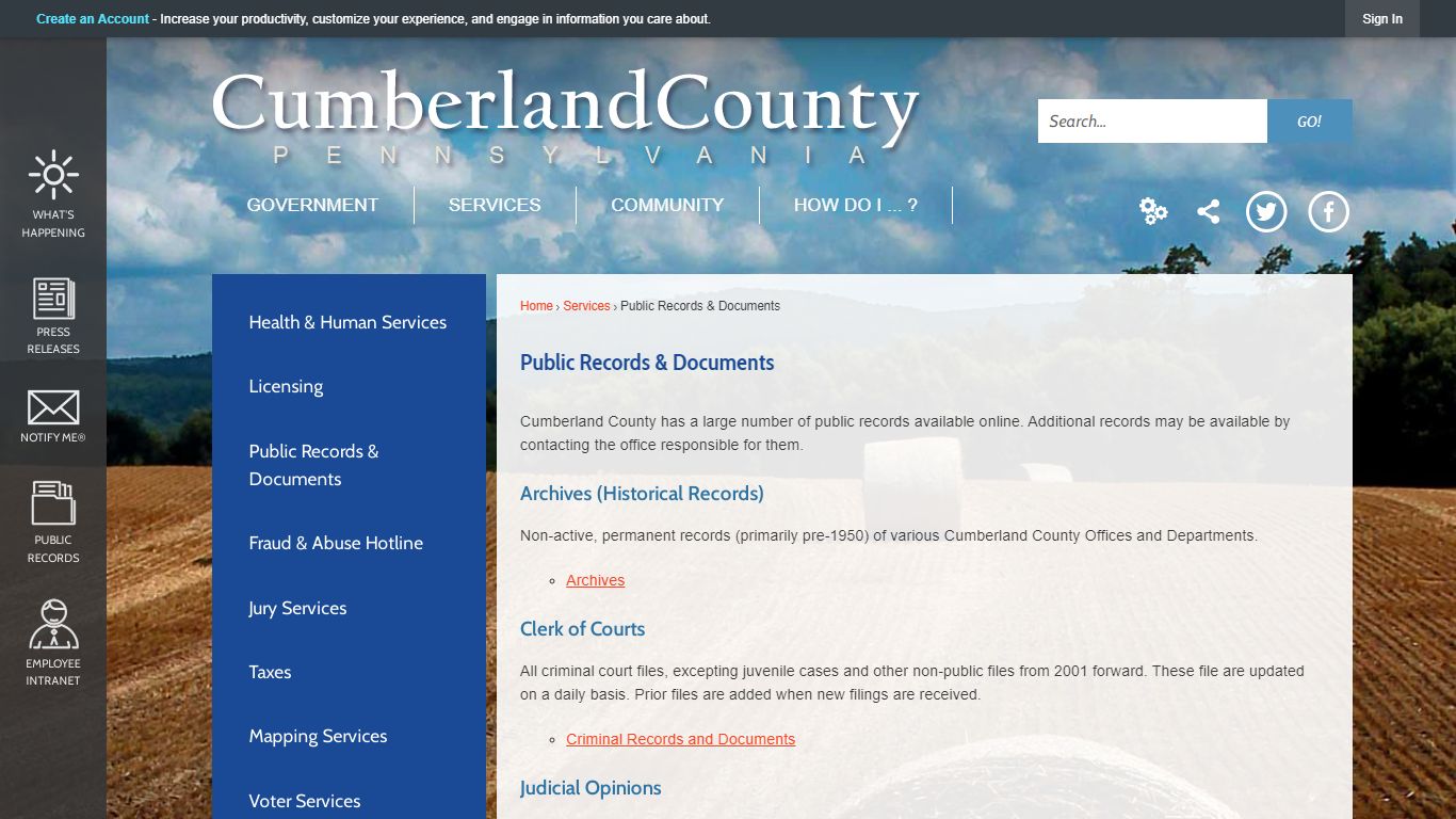 Public Records & Documents | Cumberland County, PA ...